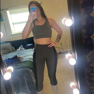 GymShark Illusion Legging and Asymmetric Bra Set